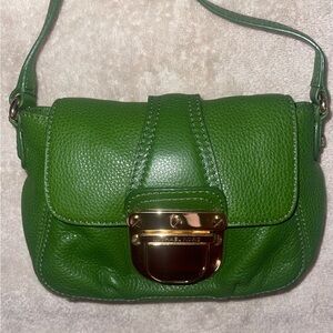Michael Kors Vibrant Green Shoulder Bag with Gold Accent- You go to classic bag